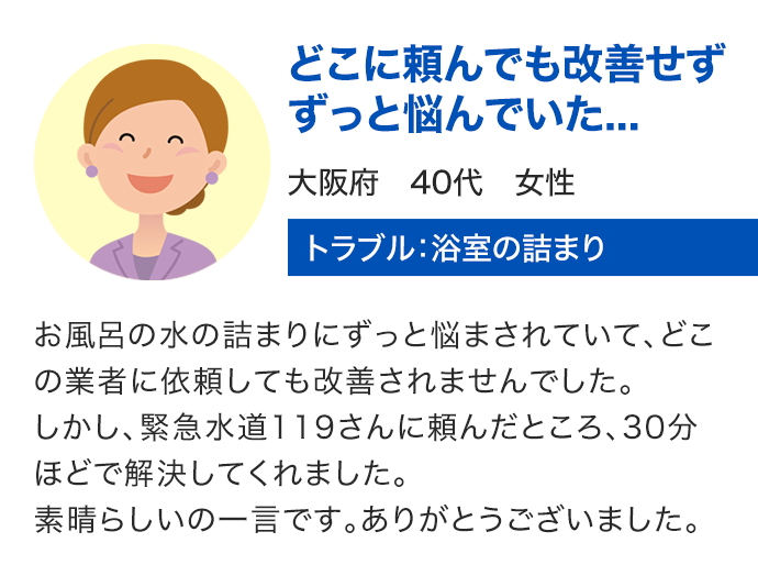 どこに頼んでも改善せずずっと悩んでいた...